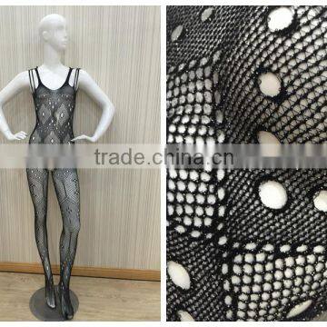 silver lines inside nylon bodysuit erotic lingerie