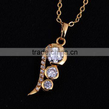 gold plated doll pendant necklace jewelry (AM-D0273-J-B)