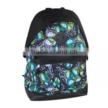 Fashion School Backpack With Printed Flower