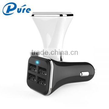 OEM 5.2A/6.8A intelligent recognition car charger premium 4 usb car charger for mobile phones