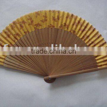 folding bamboo with fabric fan