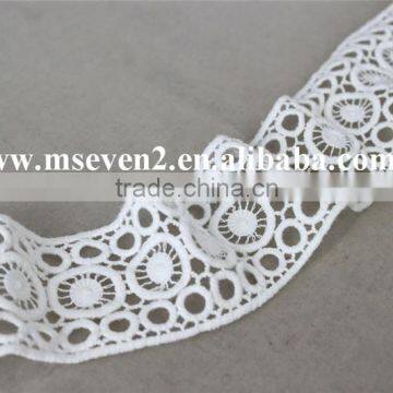 New Lace Designs 2016 Cotton Embroidery Lace With 5cm in White Lace for Lady Clothing photo-2