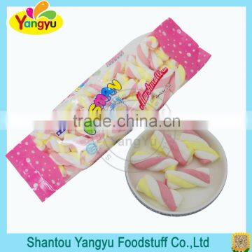 Fruity flavor multi-length twist marshmallow candy