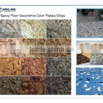 Epoxy layer coating Color flake Chips for Concrete Floor Paint