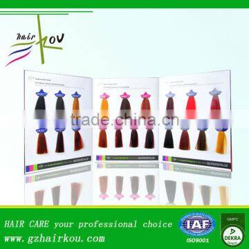 OEM/Private Label Hair Color Swatches Chart for Hair Color Guide