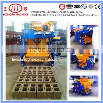 mobile concrete block making machine running style construction block machines cement block ground forming machine JQM-6A / 12A