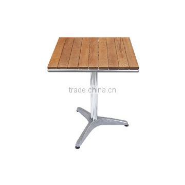 2011 hot Ash Wood top Aluminum frame patio table