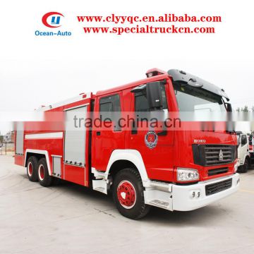 SINOTRUK HOWO 12000L fire truck dimension used fire truck for sale