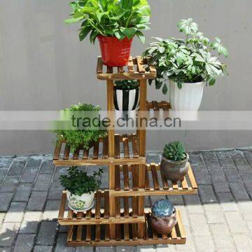 2017 Newest antique wooden plant stand for home and garden