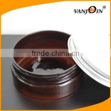 5 oz Amber Wide Mouth PET Plastic Jars With Metal Cap photo-6