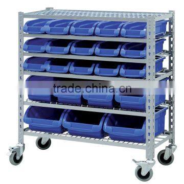 heavy duty flower transport shelf trolley