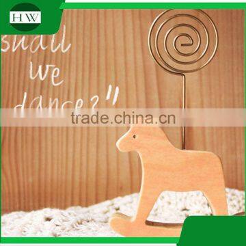Cheap Mini Cartoon Wooden Animal Photo Name Business Card Holder photo-3