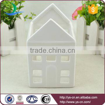 Wholesale White Ceramic Houses Candle Holder photo-2
