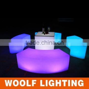 Decorative Colorful Glow Waterproof LED Lounge Furniture