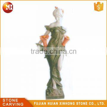 Outdoor Decoration White Marble Lady Sculpture photo-5