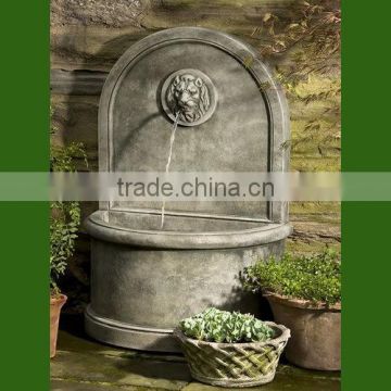 Chinese Marble Lion Head Wall Fountain for Sale