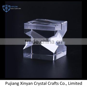 Office table decoration new design crystal name card holder/crystal business holder