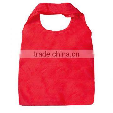 Foldable reusable polyester tote bag