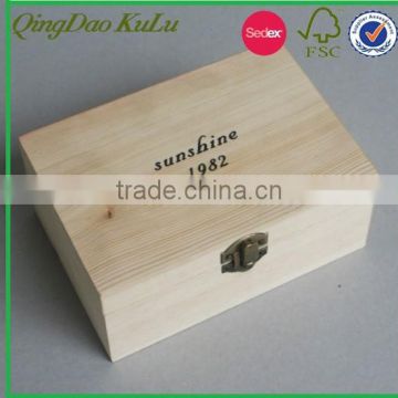 factory price top quality cheap unfinished decorative wooden storage box with lid,wooden storage box