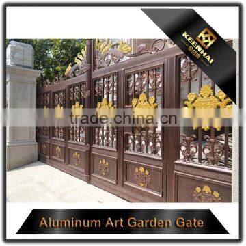 Modern Main Gate Designs Outdoor Powder Coated Cast Aluminum Garden Gate for Villa photo-3