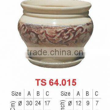 Vietnam glazed indoor ceramic plant pots