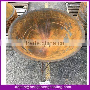 D50 D60 D72cm Rusty steel fire pit outdoor