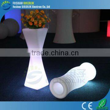 Restaurant Decorative Multicolors Light LED Plastic Flower Pot