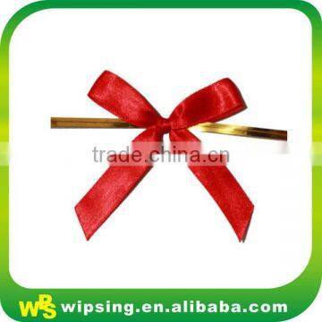 Decorative Yellow Satin Bow With Twist photo-5
