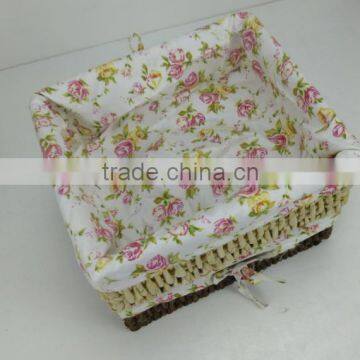 The Storage Basket Corn Straw Weaving Wicker Storage Basket Pastoral Cosmetics Toy Box Storage Basket of Dirty Clothes Basket photo-2