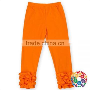 New Arrival 100% Cotton Kids Ruffle Pants Many Colors Ruffle Capri Pants Wholesale Best Prices Ruffle Pants photo-4