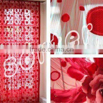 modern style red colour polyester string curtain