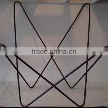 Anti-brown Leather Metal Butterfly Chair photo-2