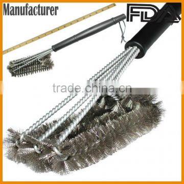 high quality Stainless Steel barbecue BBQ grill cleaning brush