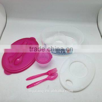 BPA-FREE Plastic Salad Lunch Box Set With Ice Pack/plastic Lunch Box Set photo-2