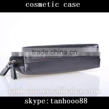 Hot Selling Black Shell Shape Leather Cosmetic Case and Box Makeup Case photo-3