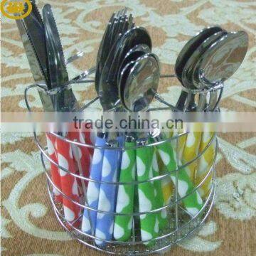 24PCS multiculour cutlery set
