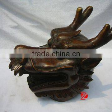 table bronze dragon head statue for home deocr