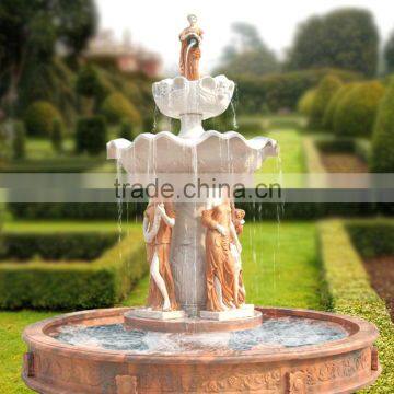 Garden decoration dancing marble water fountain