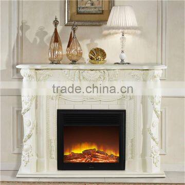 Antique European Style Facing Stone Carving Marble Fireplace photo-2