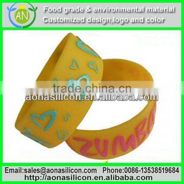 Embellished silicone band,Laser Engraved silicone bangle,1'wrisbtand