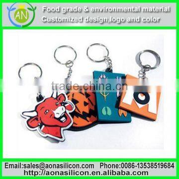 Dongguan Factory custom production keychain customized logo 3d silicone keychain