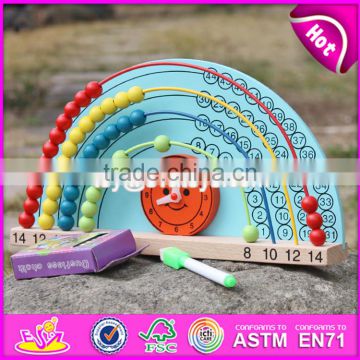 2017 New design 2 sided toddlers educational wooden math toys with drawing board W12A019