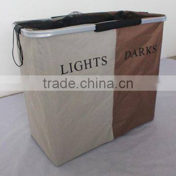 Home and Hotel Usage Double Laundry Sorter /2 Fashionable Light and Dark Basket for Laundry photo-2