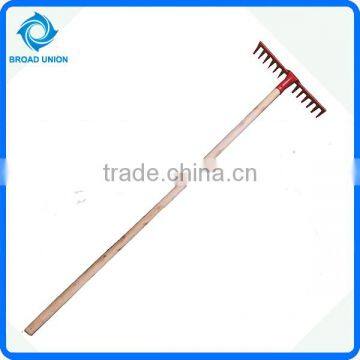 14 Teeth Rake Steel Rake Wooden Handle Steel Rake