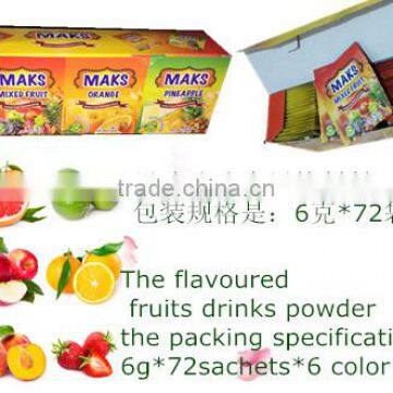 Instant Assorted flavoured fruits drinks powder