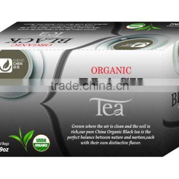 wholesale factory price black tea type organic certified tea in tea bags