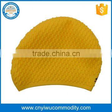 Fashionable best quality adult or kid size silicone printing promotional swiming swim caps