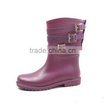 Good Shape Mid-tube Fashion Rain Boots for Women From QINGHONG Factory photo-6