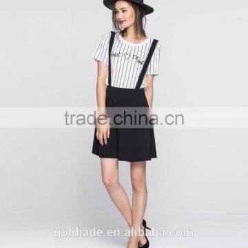 Fashion Style Suspender Skirt Black Mini Skirt Ladies Short Skirt Designs photo-2