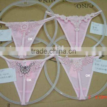 2014 pink cotton sexy T-back panty